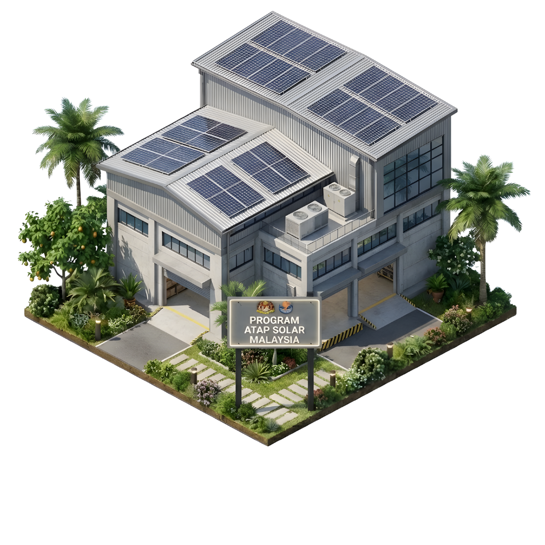 Industrial Solar Malaysia - ATAP (Accelerated Transition Action Programme) factory system with grid export