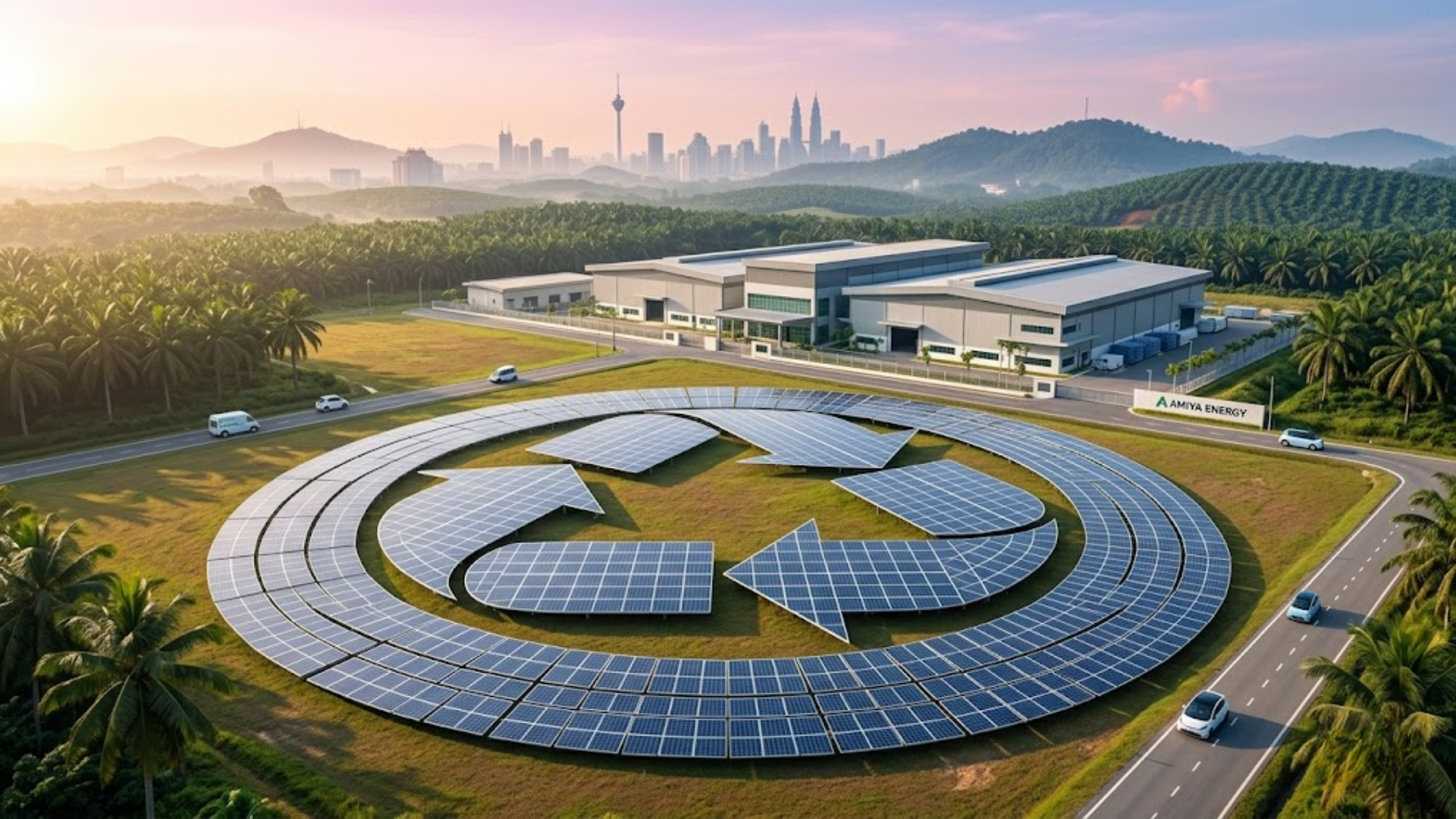 Pile of damaged or end-of-life solar panels ready to be processed through our certified Solar Recycling Program in Malaysia.