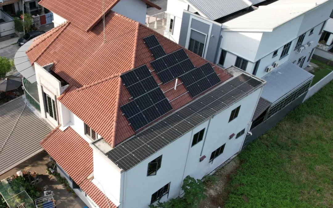 Amiya Energy solar installation, Residential rooftop · Johor